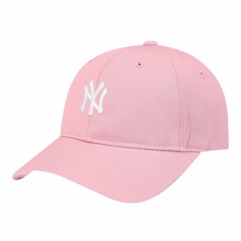 現貨✅實拍 韓國代購 保證正品 MLB 洋基 小logo 小字 棒球帽 扣環調整 粉色 超美 子瑜款 洋基帽 mlb帽