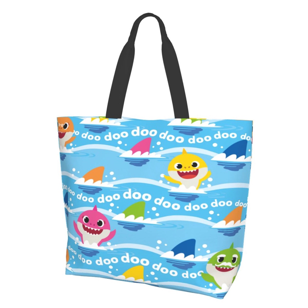 嬰兒鯊魚手提袋, 帶內袋可重複使用雜貨袋散裝可重複使用的購物袋大容量