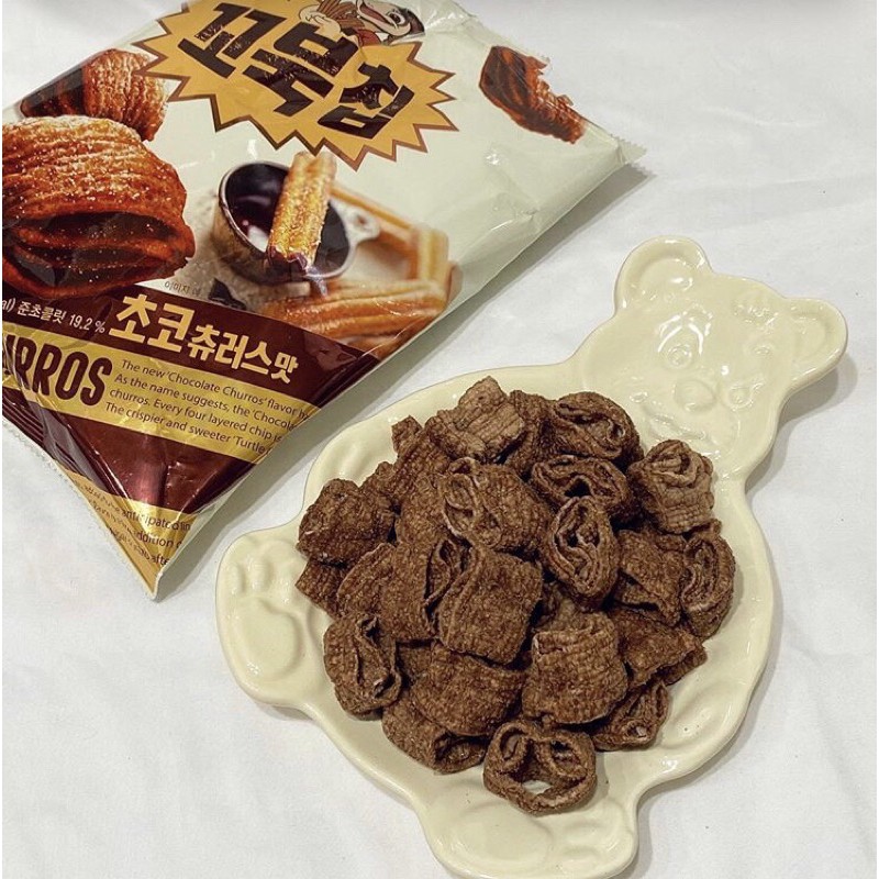 現貨 直接下標 韓國好麗友零食烏龜餅乾新口味巧克力吉拿棒黃豆粉肉桂口味135g 160g 大容量 蝦皮購物