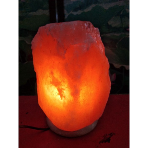 月理水晶鹽燈10公斤~喜馬拉雅玫瑰紅鹽晶燈 只賣1100~玉石底座可調適開關
