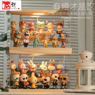 【優選✧現貨】手辦展示盒亞克力模型收納盒玩具公仔防塵盒發光亞克力收納盒手辦模型透明展示盒泡泡瑪特防塵罩積木盲【心選優品】