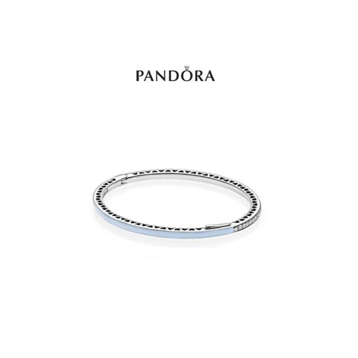 PANDORA 潘朵拉 鏤空愛心 925純銀手環 手鍊 串珠 琉璃珠 吊墜 項鍊