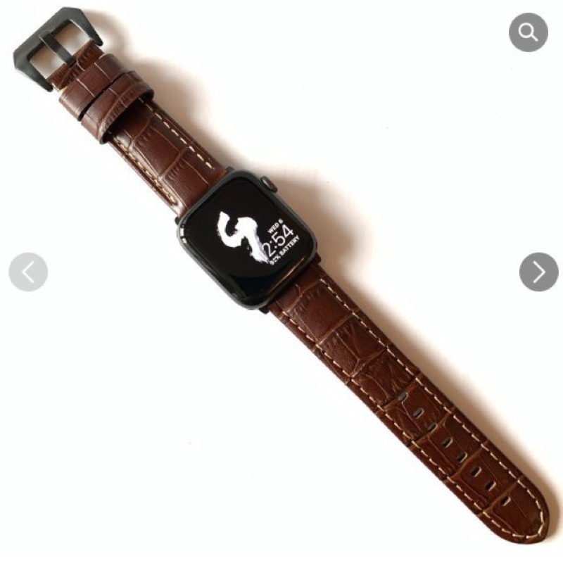 【現貨】Apple Watch 6/SE Strap 小牛皮 仿古啡色皮錶帶 44mm/42mm 蘋果錶帶 手錶配件