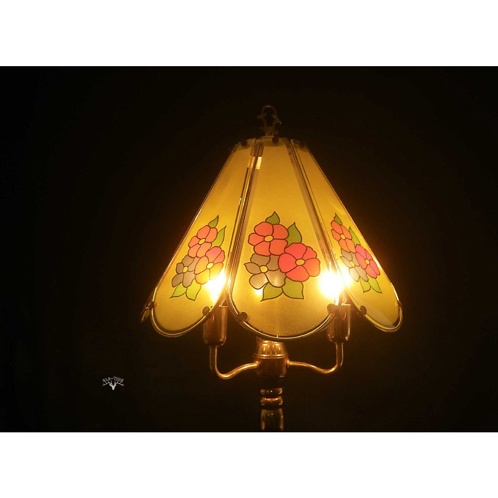 【老時光】早期台灣製大盞玻璃桌燈