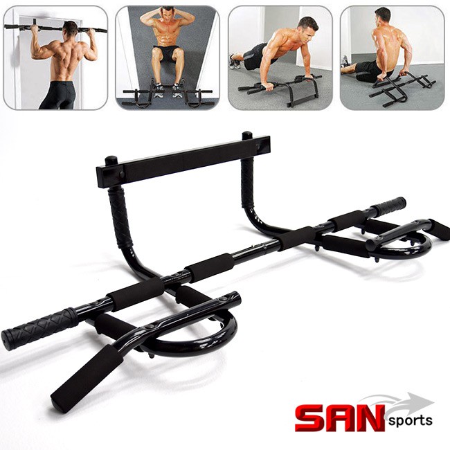 SAN SPORTS】專業型多功能門框單槓(引體向上+伏地挺身器+仰臥起坐)室內單槓C199-IG02掛式門上單槓| 蝦皮購物