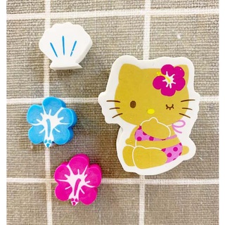【震撼精品百貨】Hello Kitty 凱蒂貓~橡皮擦組-夏天*74618