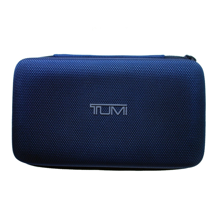 TUMI 旅行 硬盒 隨身包 收納袋 化妝包 盥洗包 過夜包 含內容物 藍色【以靡正品】