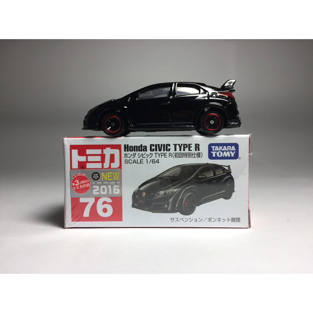 絕版逸品【TOYEE】TOMICA #76 2016新車貼 Honda CIVIC TYPE R 初回 黑色