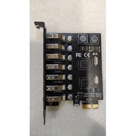 NEC晶片 USB 3.0 7埠 PCIE免插電擴充卡