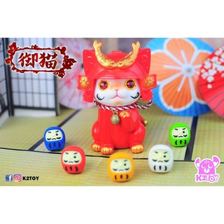✨K2Toy 御貓系列✨【詠揚模型玩具店】STS限定 紅 達摩 喵星人 武士貓 御貓 軟膠 完成品