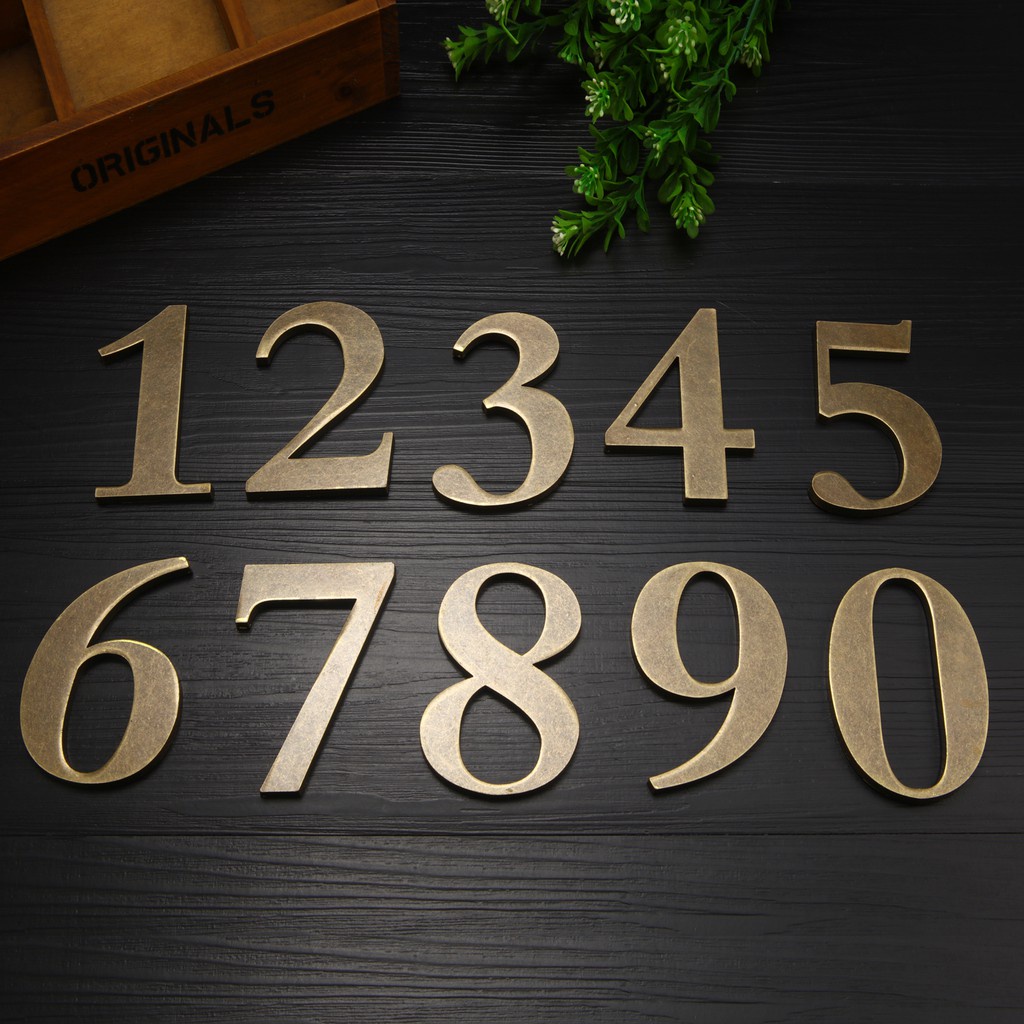 【lucky】金屬古銅數字立體門牌號碼大小英文字母門牌房號牌數字標識門號牌