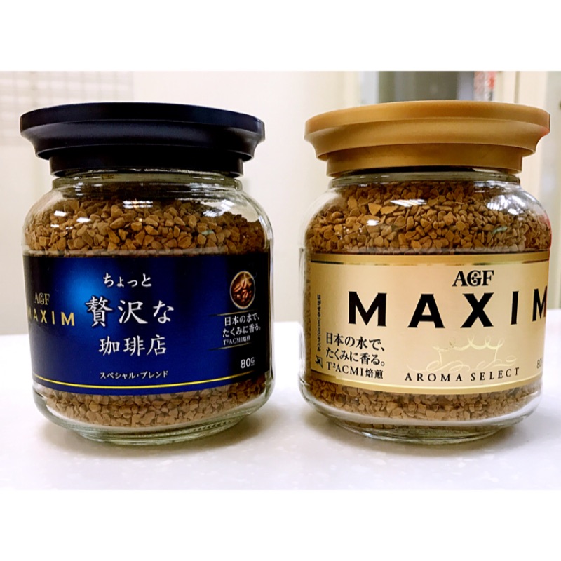 《現貨熱賣》日本AGF Maxim 箴言金咖啡/華麗香醇藍色（奢華）即溶咖啡 (80g)
