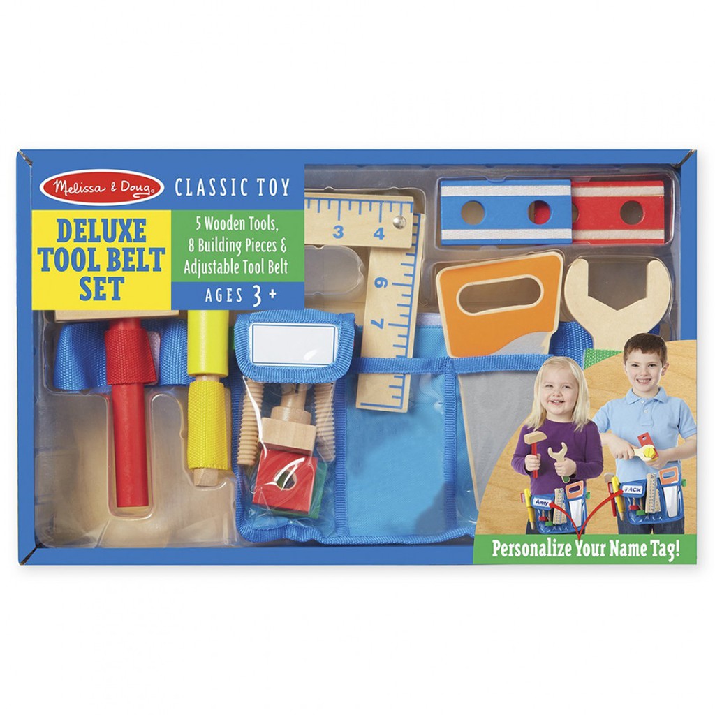 美國Melissa & Doug 角色扮演-豪華木製工具腰帶組