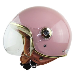華泰 安全帽 K-808A 素色 法粉 金緻風 飛行帽 K808A 金色邊框 透氣 輕量 涼感 半罩 全拆洗《淘帽屋》