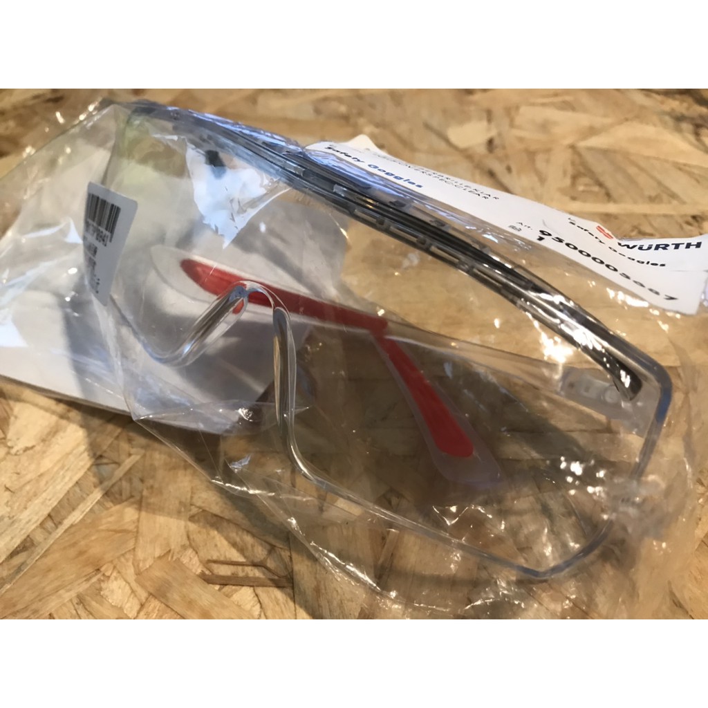 德國福士 WURTH 公司貨 耐衝擊安全護目鏡 透明 防塵 防光 無塵室 實驗室 機房 防噴濺 不起霧 護目鏡專用盒