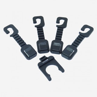 車之嚴選 cars go 汽車用品【GS-116】G-SPEED 飲料&垃圾袋掛勾(4入) 椅背頭枕 掛鉤 黑色