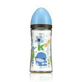 💓現貨💓kuku酷咕鴨歐風經典PES寬口徑奶瓶300ml（藍/粉2色）