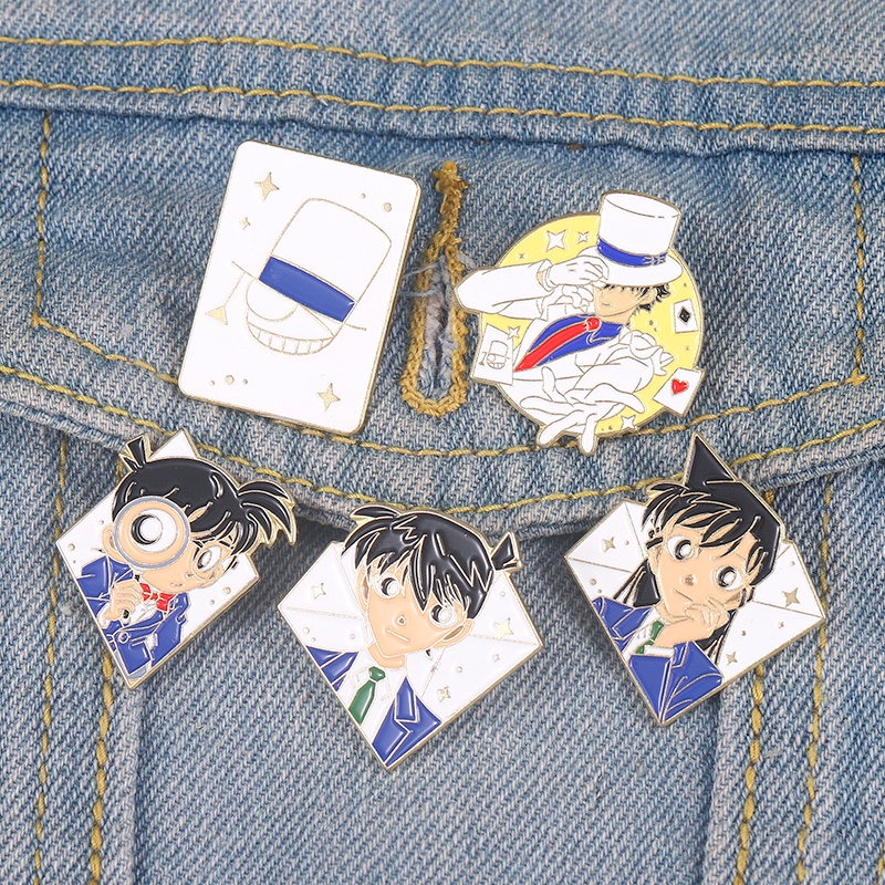 日本動漫 “偵探柯南 ” 翻領別針背包徽章收藏禮物給朋友服裝配件