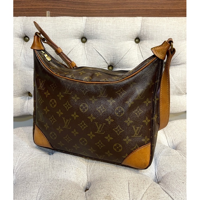 (已售出）LV 二手真品 monogram 花紋 經典款 牛角包  肩背包