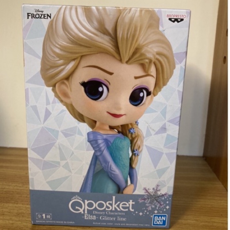 【代理正版】Qposket 冰雪奇緣 Frozen 艾莎 Elsa 冰雪女王 禮服款 珍珠色 景品公仔