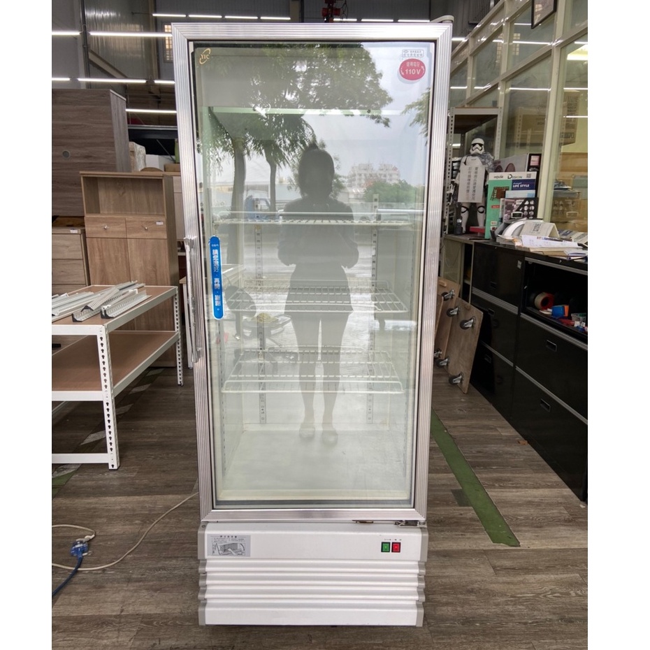 吉田二手傢俱❤單門直立玻璃型冷藏冰箱 冷藏櫃 冷藏展示櫃 冷藏展示台 營業用冰箱 飲料冷藏冰箱