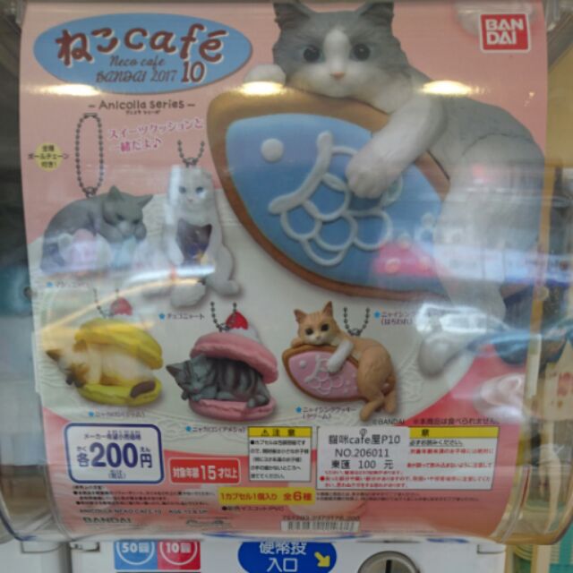 點心貓 BANDAI萬代 貓咪Café屋 第10代 馬卡龍 貓咪 扭蛋 餅乾款