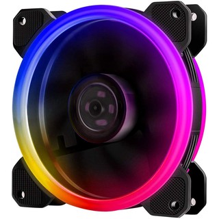 EZDIY-FAB RGB雙光圈 12公分 機箱散熱風扇 安靜高氣流LED風扇 單顆裝(不含控制器/盒)