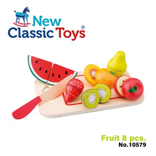 荷蘭New Classic Toys 水果總匯切切樂8件組 10579 切切樂 家家酒 木製玩具 廚房玩具 水果切切樂