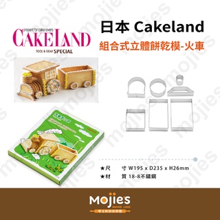 【摩吉斯烘焙樂園】日本CAKELAND 組合式立體餅乾模－火車