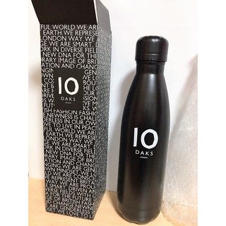 116-3、daks10 london 冷熱雙用水瓶，不鏽鋼保溫瓶 500ml 限定版 經典黑 SOGO 來店禮保冰溫壺