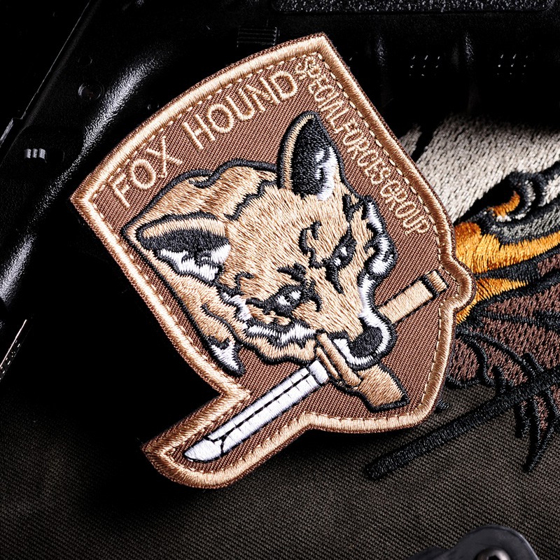 獵狐犬戰隊 NIP軍迷服飾臂章戶外戰術背包魔術貼3D立體刺繡士氣章