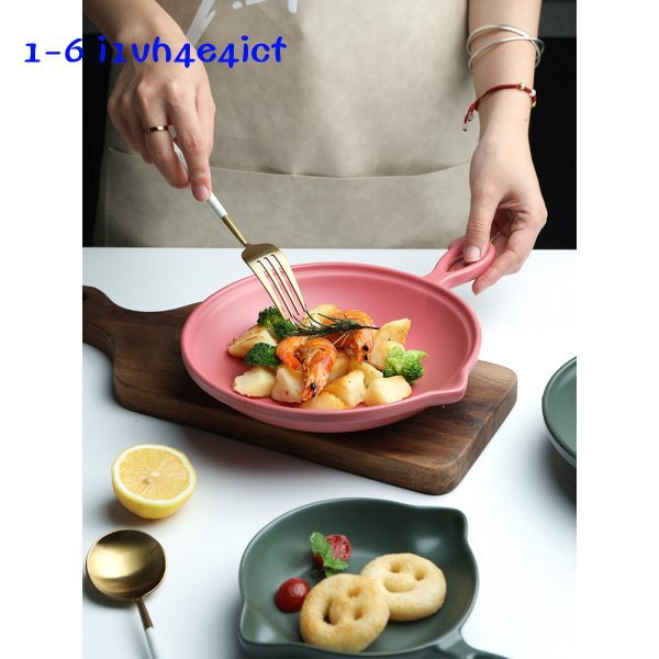 新款舍里網紅陶瓷烤盤烤箱用盤子北歐創意早餐盤單柄盤家用微波爐餐具