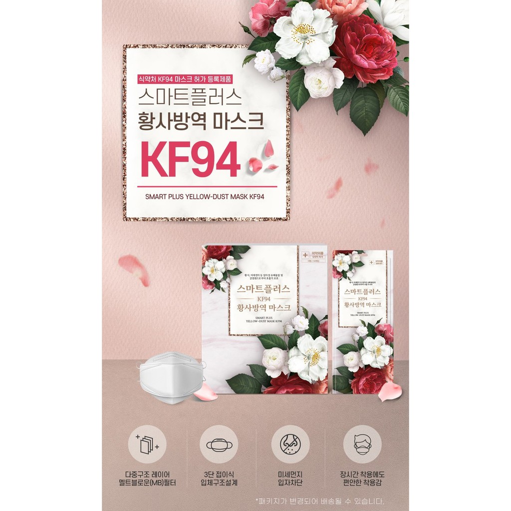 【快速出貨】韓國 KF94 口罩-防疫3D立體口罩 白色 1入 獨立包裝/包覆性高/多層防護/透氣/不沾妝-韓國原裝進口
