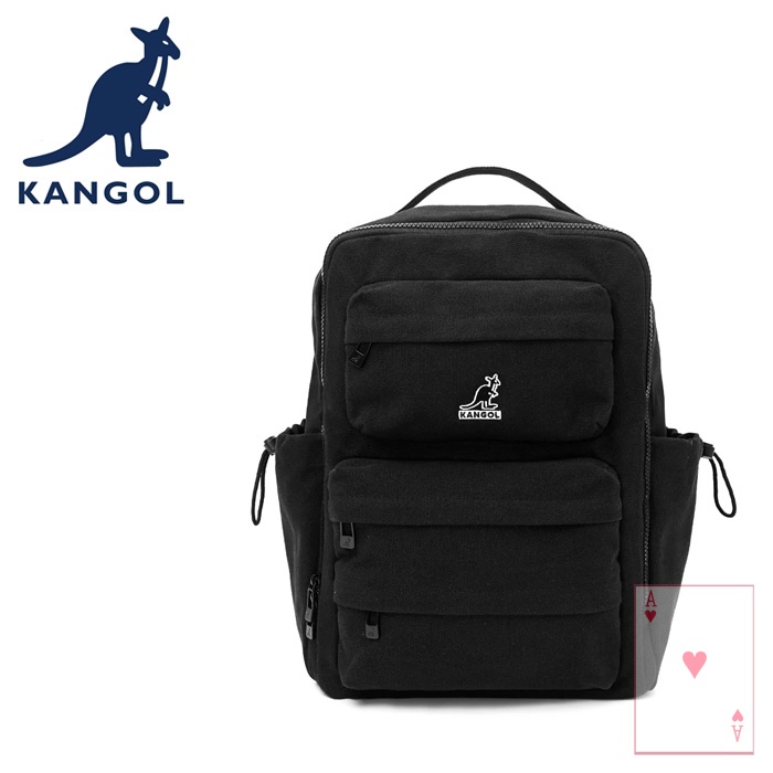 【紅心包包館】KANGOL 英國袋鼠 後背包 61551742 黑色 米白