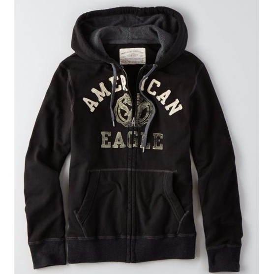 【American eagle】AE  美式休閒 連帽貼布長袖外套