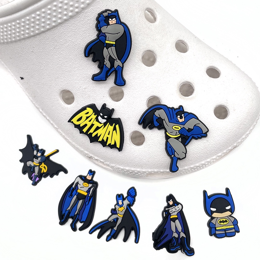 動漫蝙蝠俠鱷魚吊飾鞋裝飾鞋配件木屐涼鞋鞋腕帶手鍊配件