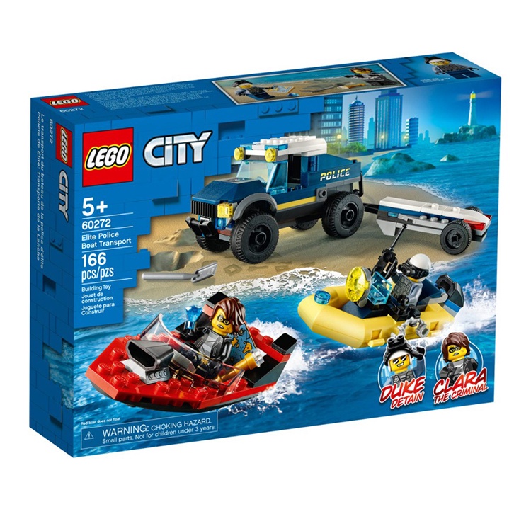 60272【LEGO 樂高積木】City 城市系列 - 特警船隻運輸組