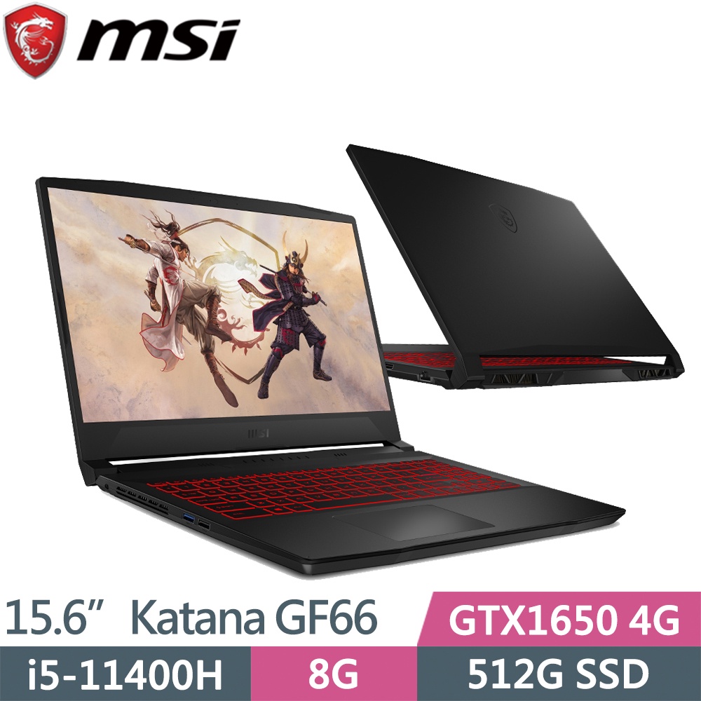 MSI Katana GF66 11SC 036TW i5 11400H 8GD4 512GPCIe GTX1650