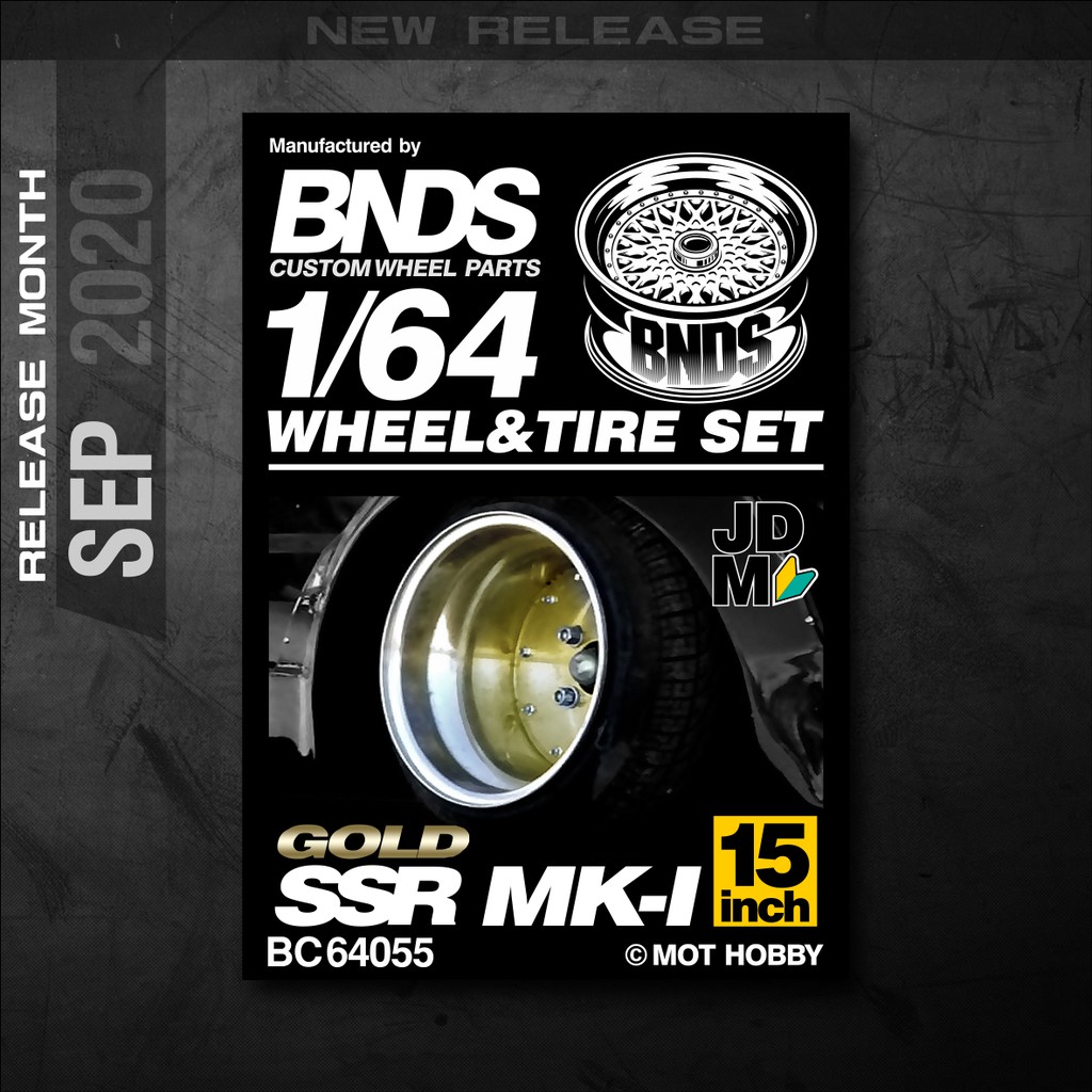 [EVO64] [現貨] BNDS-SSR MK-1-金色-15"-1/64 改裝輪框 BC 64055