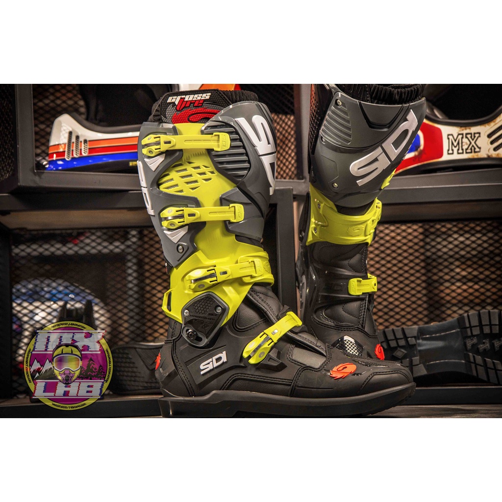 𝕸滑胎實驗室𝖃 Sidi® Crossfire 3 SRS 車靴 越野靴 防摔 灰/黃/黑 越野 滑胎 林道 限量