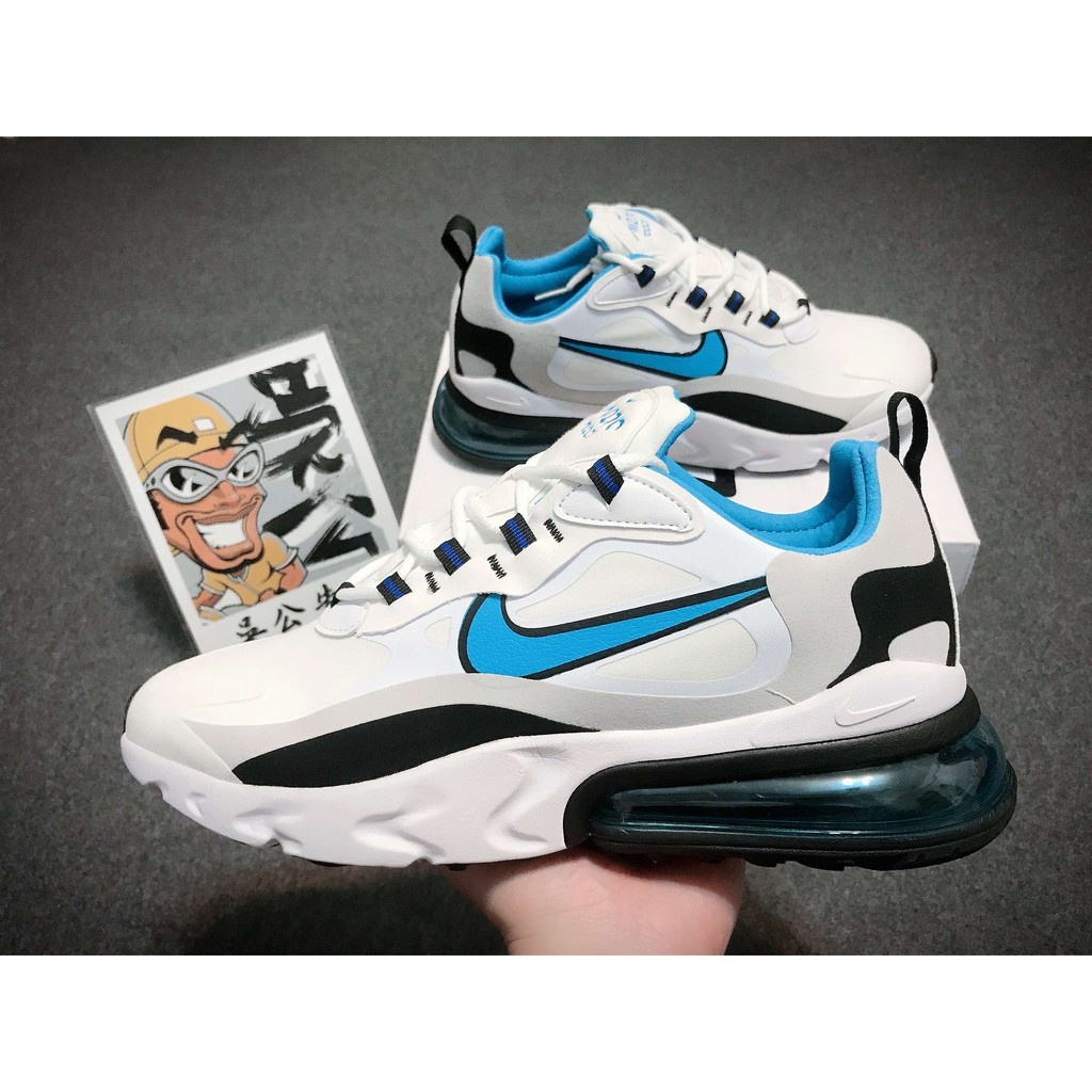 【吳公先生】NIKE AIR MAX 270 REACT 藍白 水藍 氣墊 運動 慢跑 男女鞋 CT1280-101