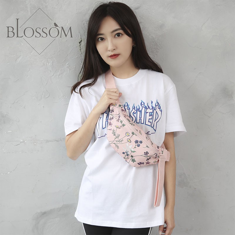 【Blossom】正品現貨 ADIDAS ORIGINALS 粉 WAIST BAG 花卉 腰包 側背包 DP0223