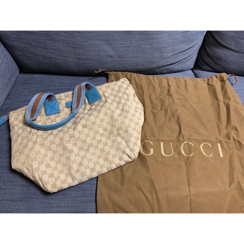 Gucci經典緹花布側背包