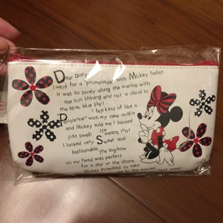 日本 東京 迪士尼 米奇 米妮 Minnie 海軍風 日記 筆袋 化妝包 鉛筆盒 收納袋