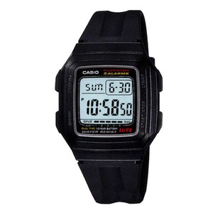 【CASIO】CASIO卡西歐 生活防水/當兵/學生/大字幕/碼表/鬧鐘 電子錶F-201WA-1A台灣公司貨保固一年