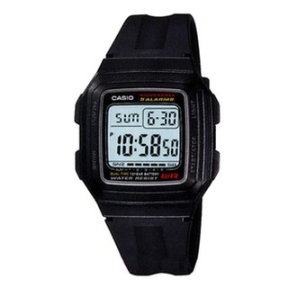 【CASIO】CASIO卡西歐 生活防水/當兵/學生/大字幕/碼表/鬧鐘 電子錶F-201WA-1A臺灣公司貨保固一年