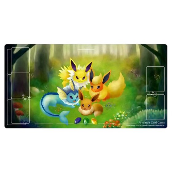 47a 正版官方寶可夢ptcg 伊布家族卡墊桌墊牌墊桌布水伊布火伊布雷伊布神奇寶貝卡片 蝦皮購物