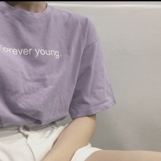 forever young紫色T-shirt