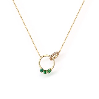 熙珠寶 夢幻系珠寶《 14K金 天然 祖母綠 項鍊 鎖骨鍊 》手作珠寶 有溫度的珠寶 輕珠寶 設計 時尚 K金 寶石