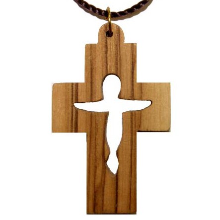 基督教禮品 以色列進口橄欖木 項鍊 掛飾 十字架經典系列 5501